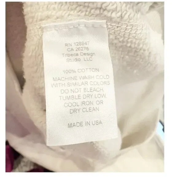 Nili Lotan Good Morning LA Pullover Sweatshirts Long Sleeve Cream Size M NWOT - Picture 6 of 8